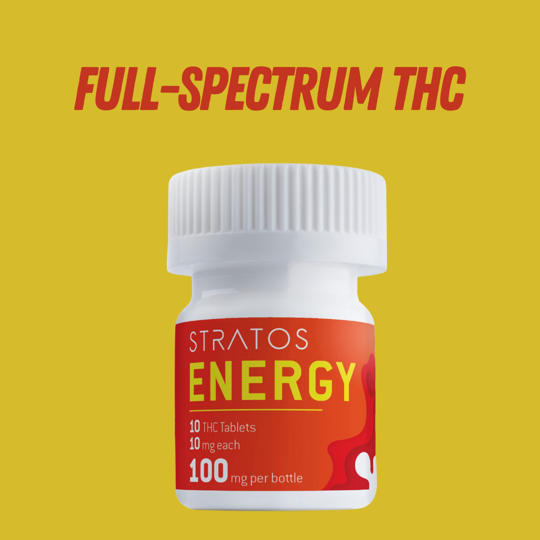 Photograph of product: Stratos Tablets | 100mg TH-oui | Energy