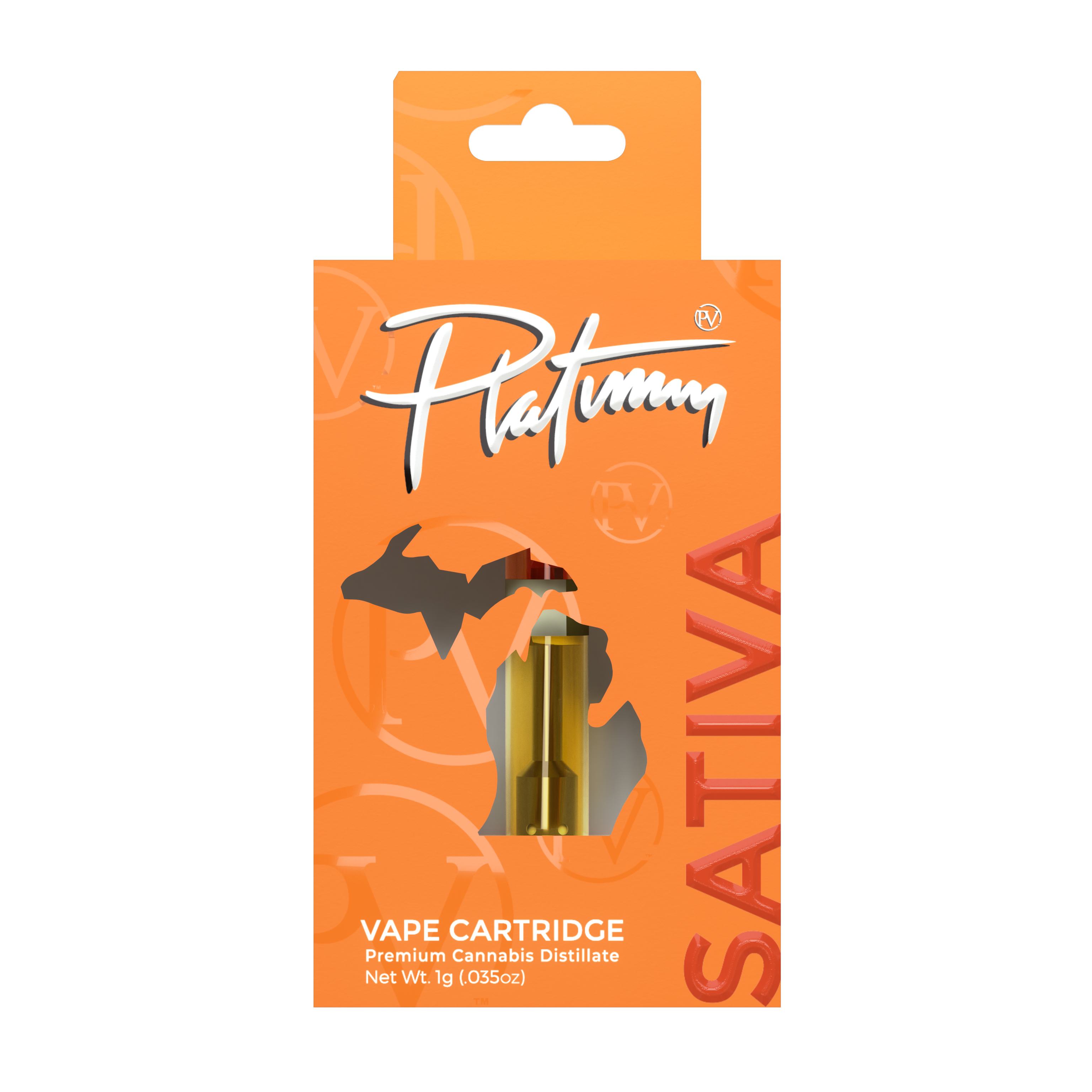 Photograph of product: Platinum Vape | Passionfruit Pleaser | 1G 510 Distillate Cartridge