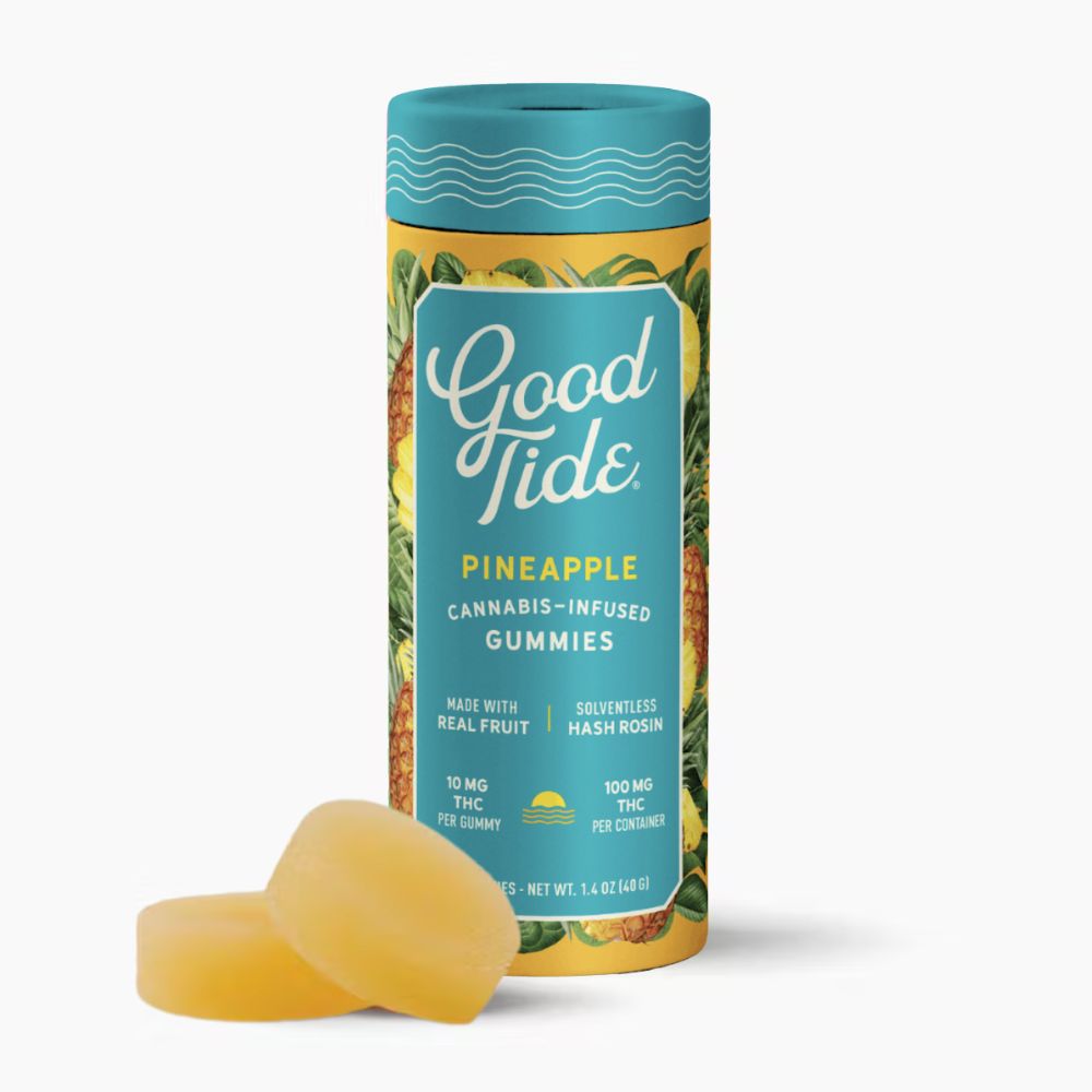 Photograph of product: PINEAPPLE ROSIN GUMMIES 100MG - GOOD TIDE