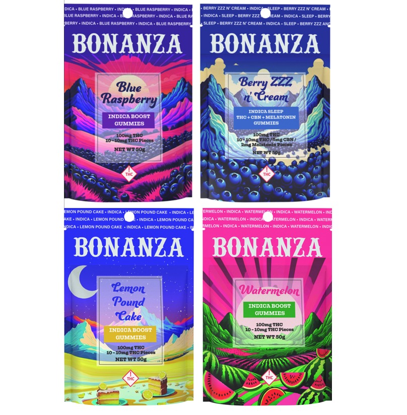 Photograph of product: Bonanza Gummies - Watermelon (I) 100mg TH-oui