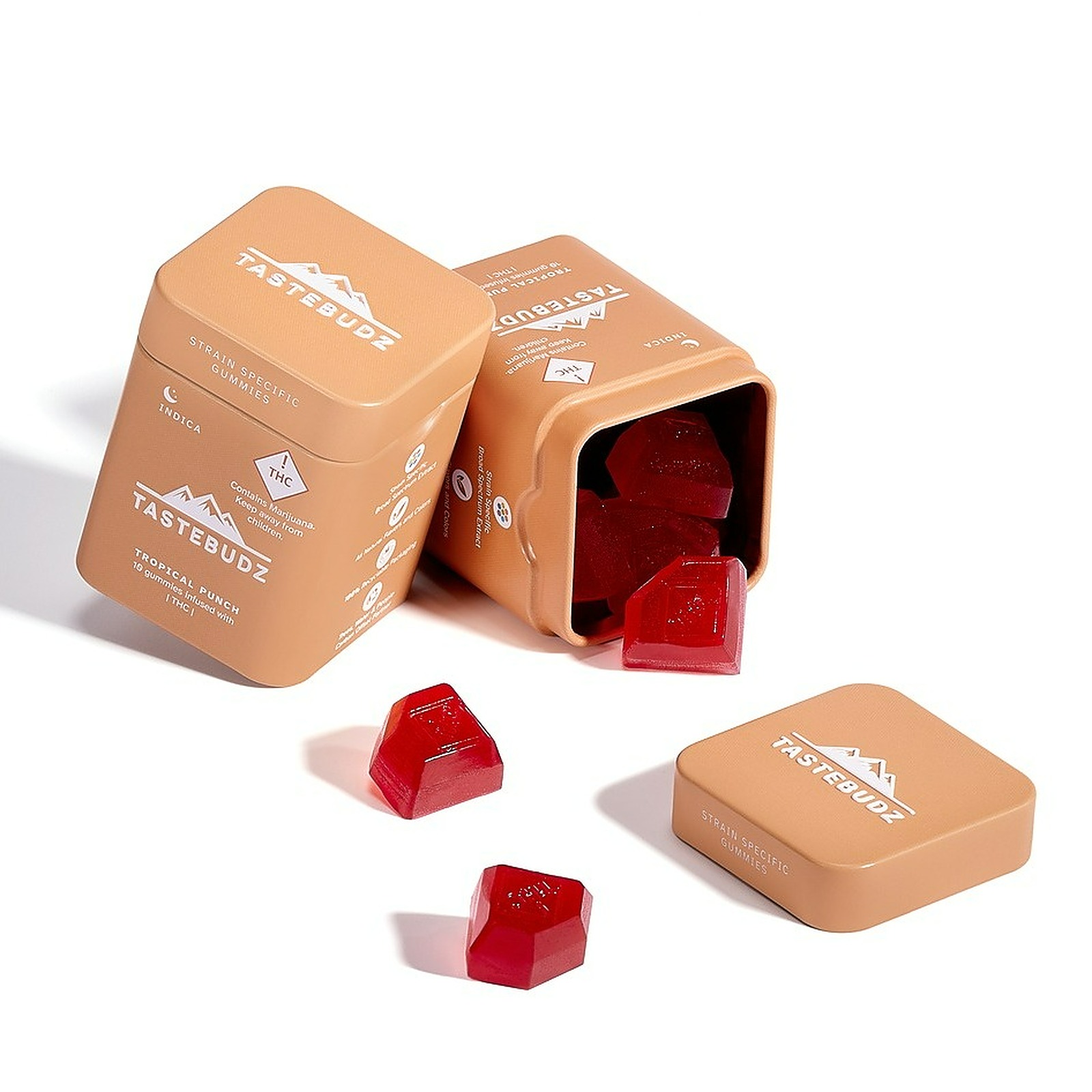 Photograph of product: TasteBudz - Rosin Gummies - Tropical Punch (I) 100mg