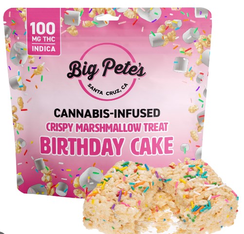 Photograph of product: Big Petes Krispy marshmallow Treat Birthday Cake (I) 100MG
