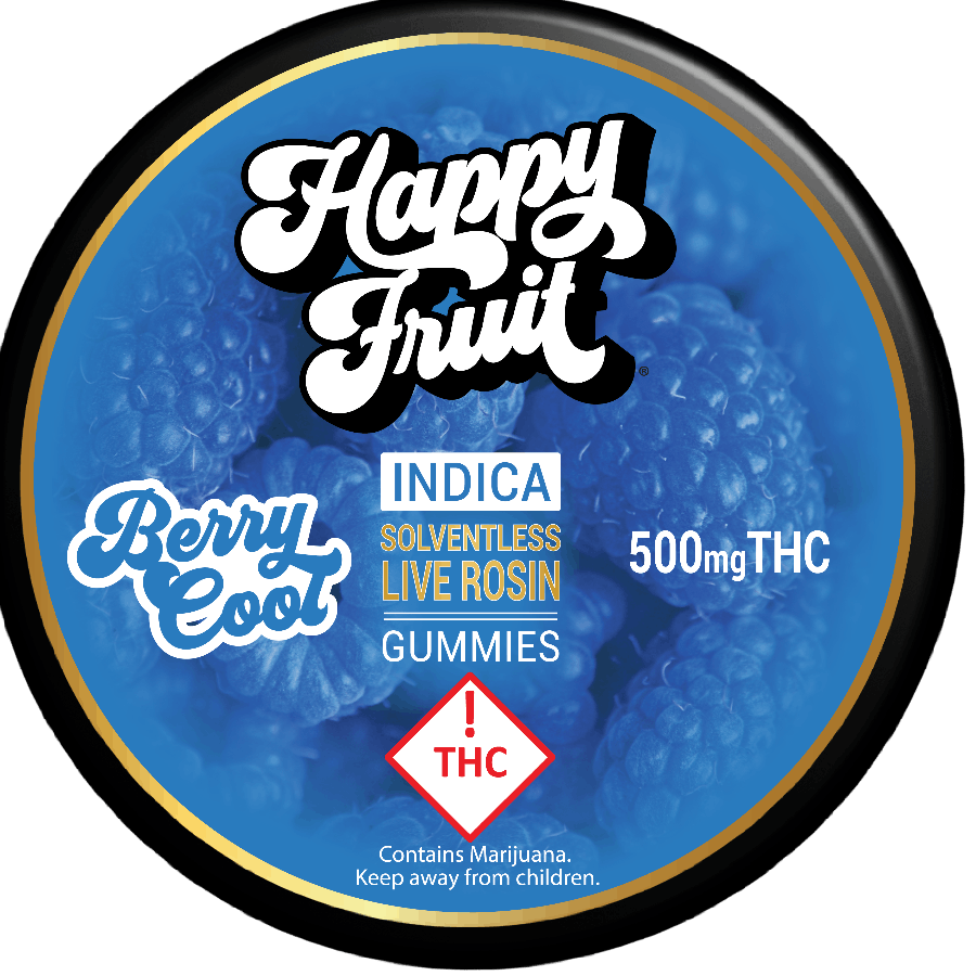 Photograph of product: Happy Fruit Berry Cool Gummies 500mg TH-oui (10pk)