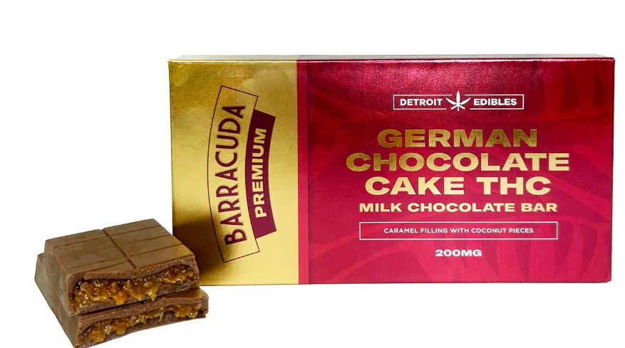 Photograph of product: Barracuda Bar - German Chocolate Cake Milk Chocolate - 200mg