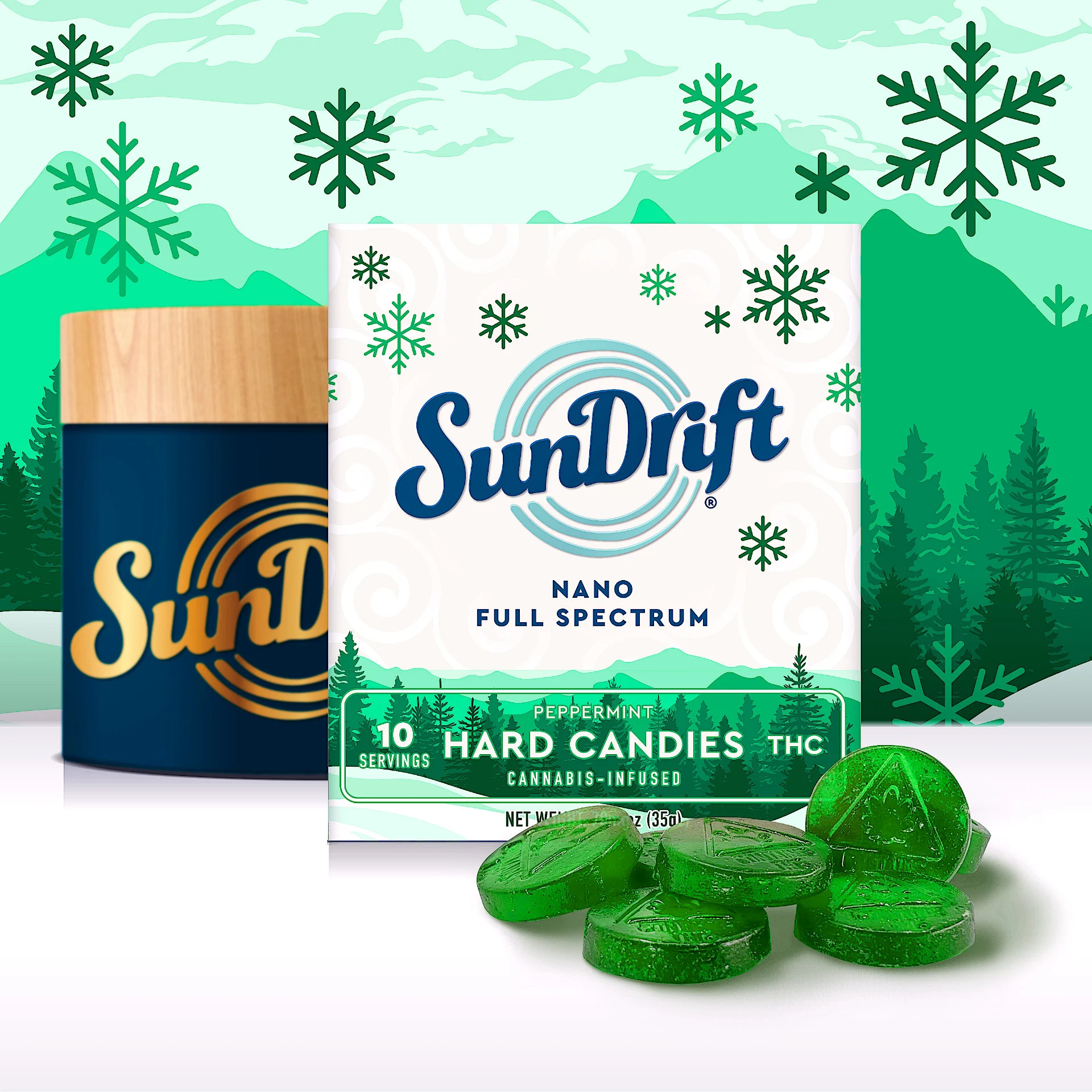 Photograph of product: SunDrift - Peppermint Hard Candy - 10mg