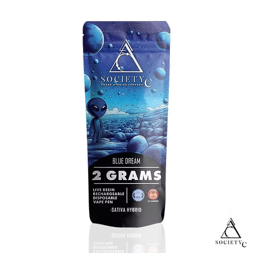 Photograph of product: Blue Dream Live Resin Disposable Cartridge | Society C | 2g (2/$60)
