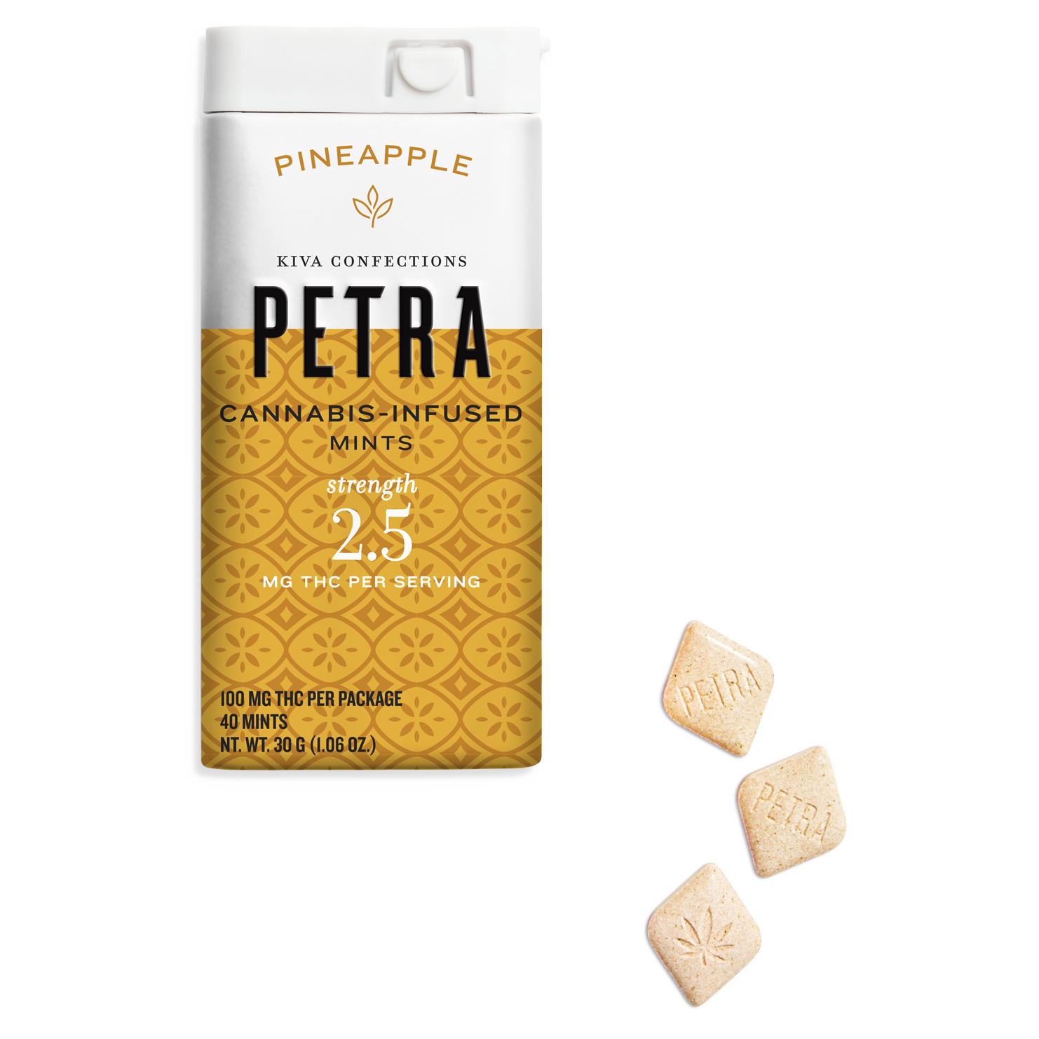 Photograph of product: Petra Mints Pineapple 100mg