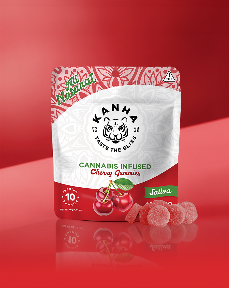 Photograph of product: (09880) KANHA 100mg Cherry Gummies
