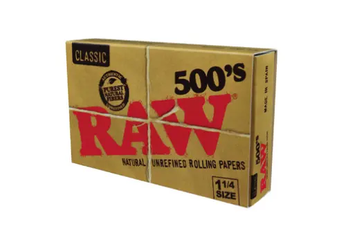 Photograph of product: Raw | ACC | Classic Rolling Papers | 1.25" (500pk)
