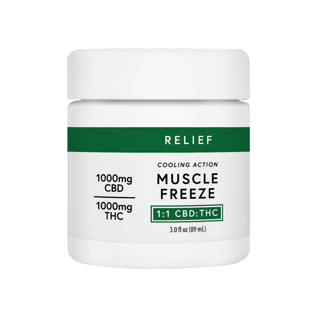 Photograph of product: Relief | 1:1 TH-oui:CBD Muscle Freeze