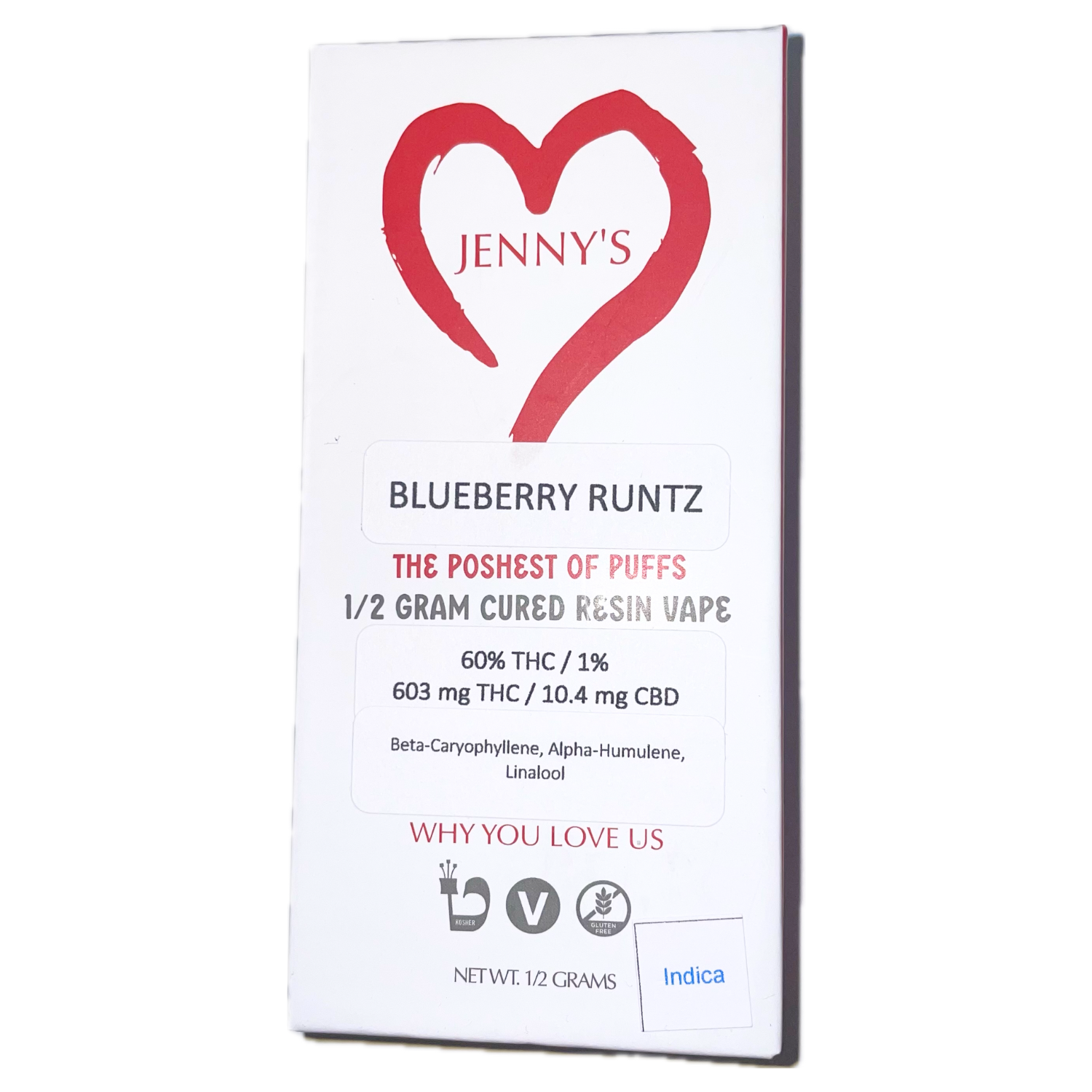 Photograph of product: Blueberry Runtz Cured Resin Disposable Vape