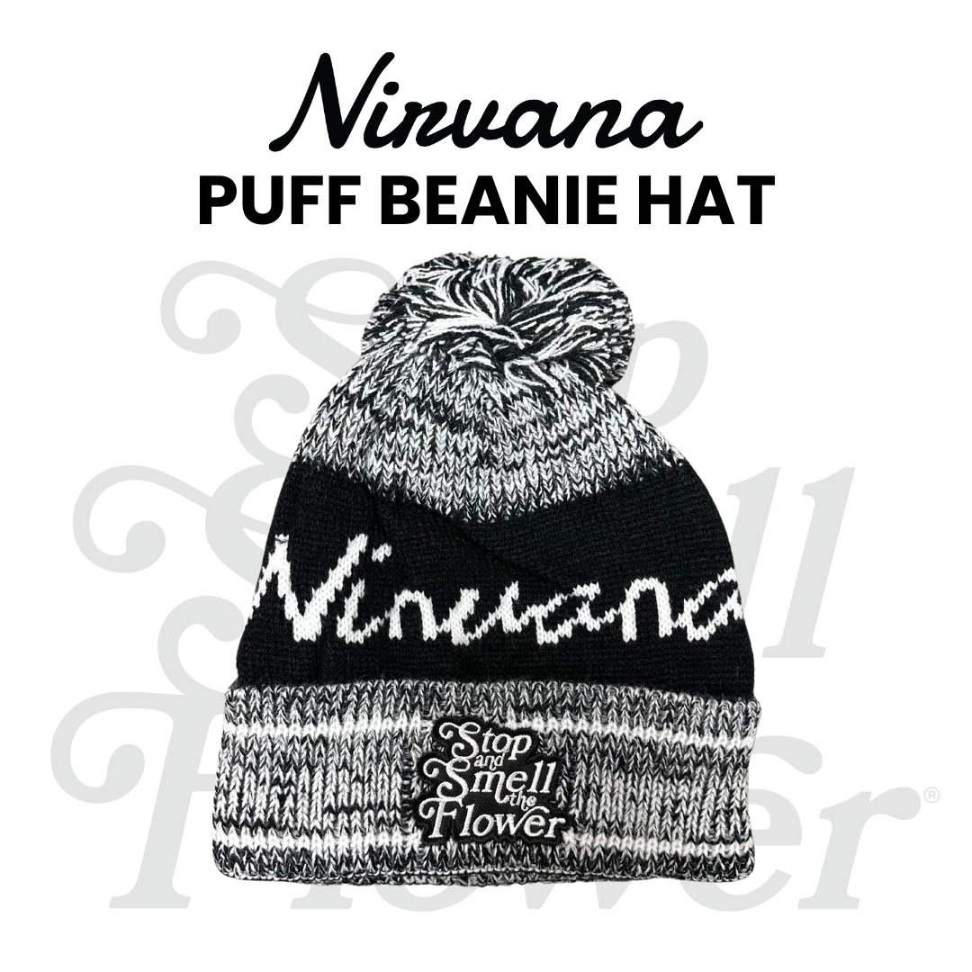 Photograph of product: Nirvana - Puff Beanie Hat