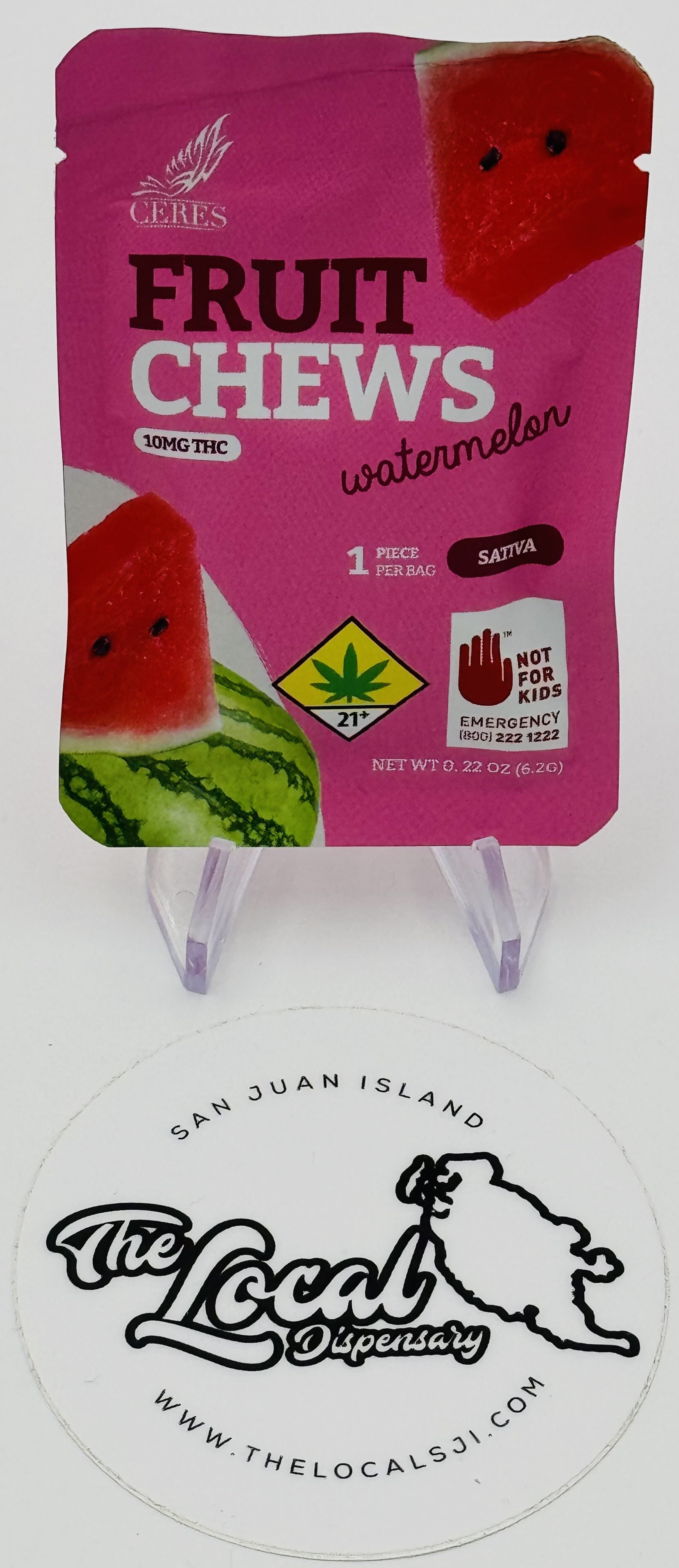 Photograph of product: Watermelon Fruit Chew - Oui'd Single