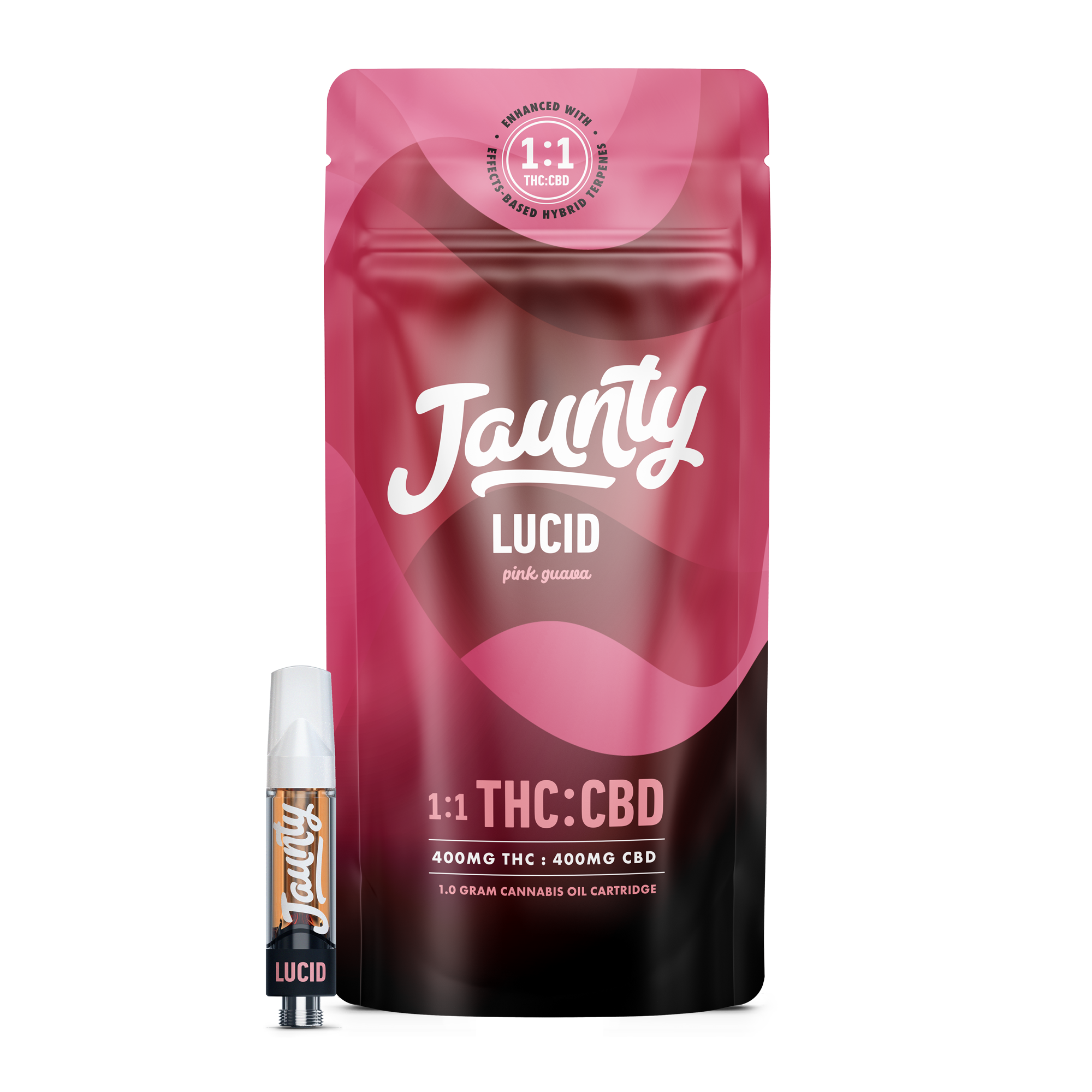 Photograph of product: Cart | Jaunty | Lucid | 1:1 | TH-oui: CBD | 1g