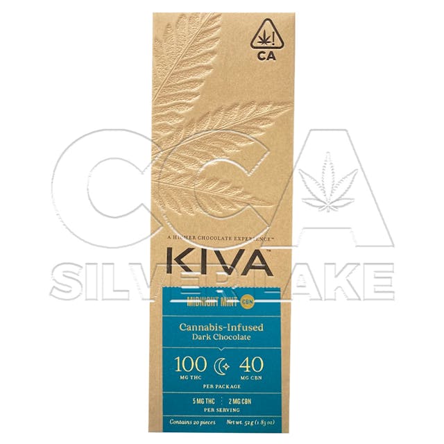 Photograph of product: CBN Midnight Mint Chocolate Bar 100:40mg - Chocolate Bar