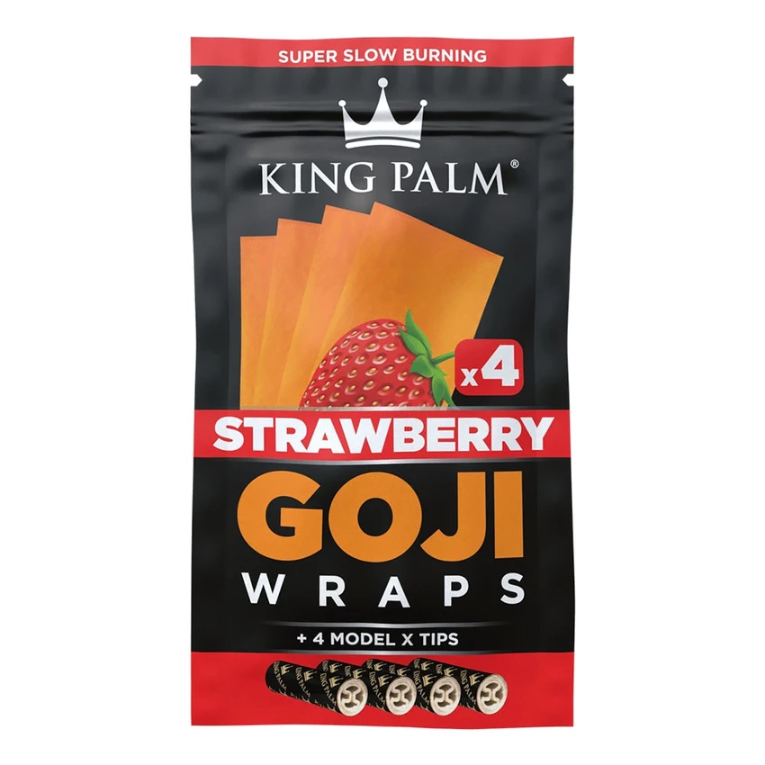Photograph of product: King Palm Goji Wraps & Filter Tips | 4pc | Strawberry