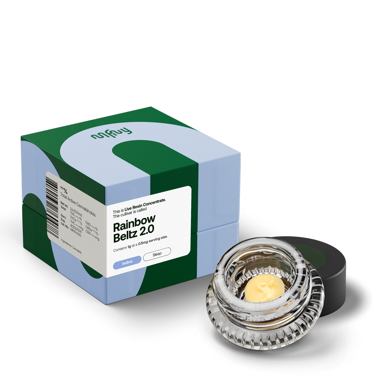 Photograph of product: Rainbow Beltz 2.0 Live Resin Badder | 1g