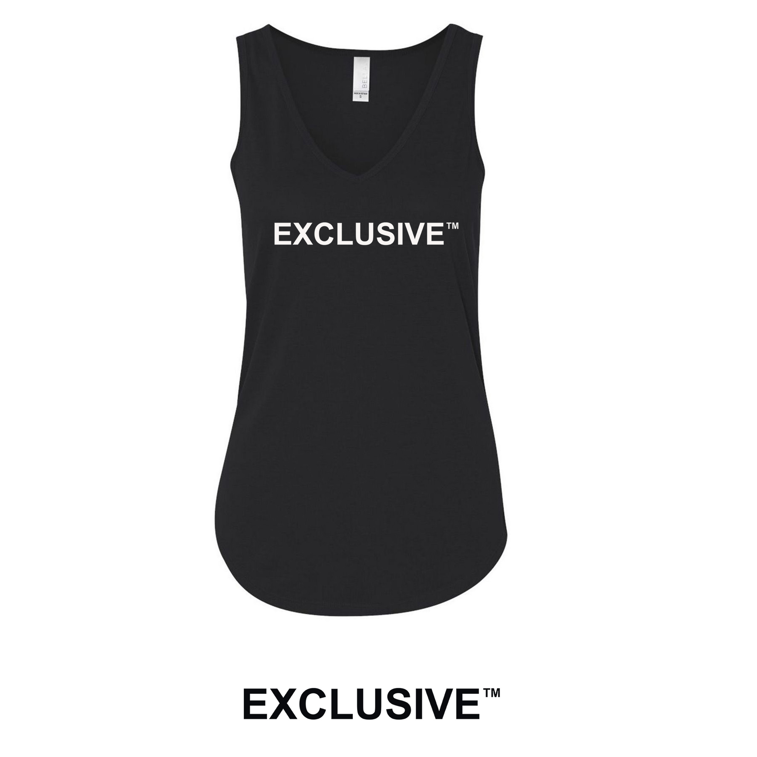 Photograph of product: Exclusive Women's Black V Neck Tank Top - L