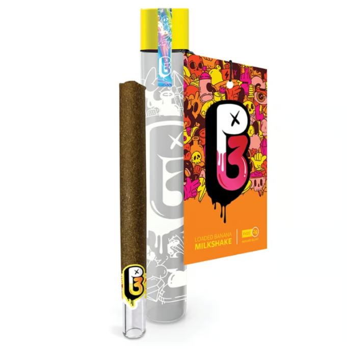 Photograph of product: Infused Loaded Banana Milkshake Pre-Roll 2g