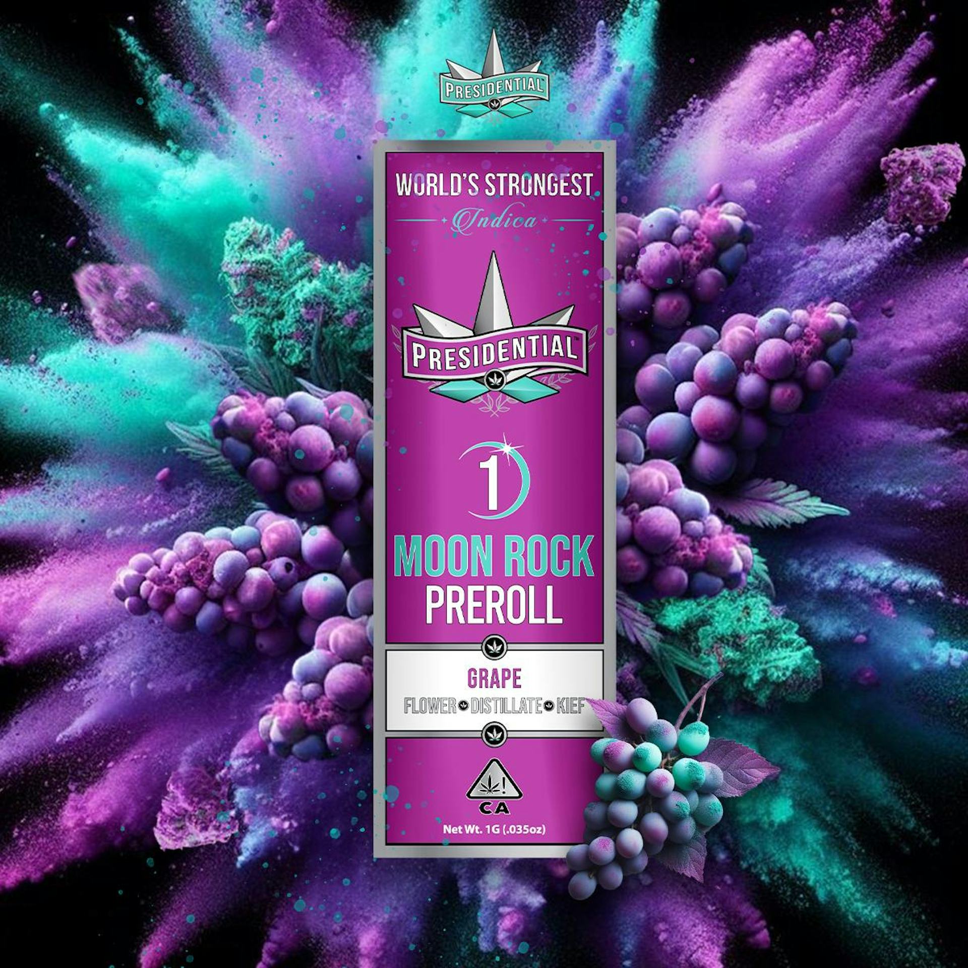 Photograph of product: Presidential | Moon Rock | Grape | 1g Joint