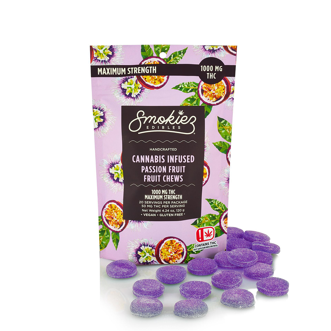 Photograph of product: Smokiez | Gummies | Passionfruit | 1000mg