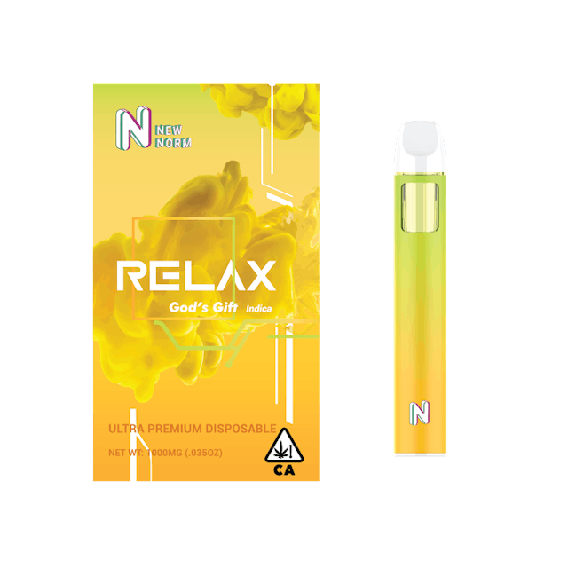 Photograph of product: Relax x God's Gift Disposable Vape 1g - Sales Floor