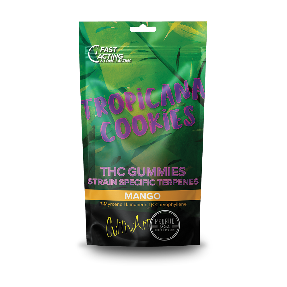 Photograph of product: Tropicana Cookies | Mango | Gummy | 10 pk | 100mg