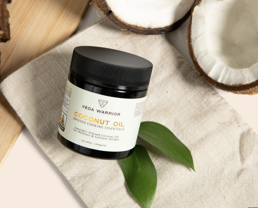 Photograph of product: Veda Warrior- Infused Coconut Oil 3oz/100mg