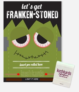 Photograph of product: Frankenstoned Halloween - Pre Roll Card - KushKards