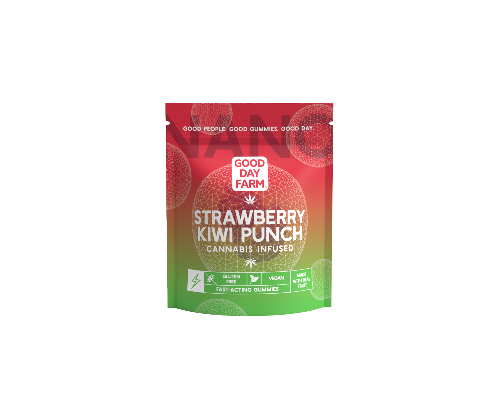 Photograph of product: STRAWBERRY KIWI PUNCH | FAST ACTING NANO | GUMMY | 10 PACK | 10MG