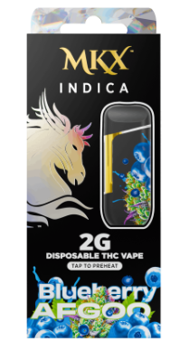 Photograph of product: MKX | BLUEBERRY AFGOO | HYBRID | DISPOSABLE VAPE | 2G