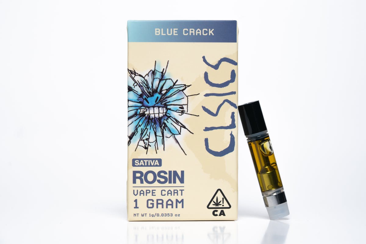 Photograph of product: Clsics | Blue Crack Live Rosin Vape Cartridge | 1g