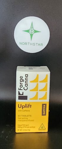 Photograph of product: 100mg Uplift Caffeine Tablets - Forge Canna