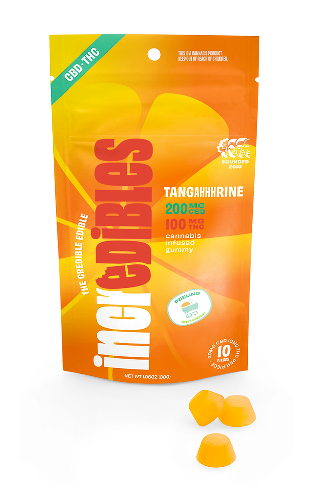 Photograph of product: Tangahhhrine | Gummies | 2:1 CBD:TH-oui | 100MG