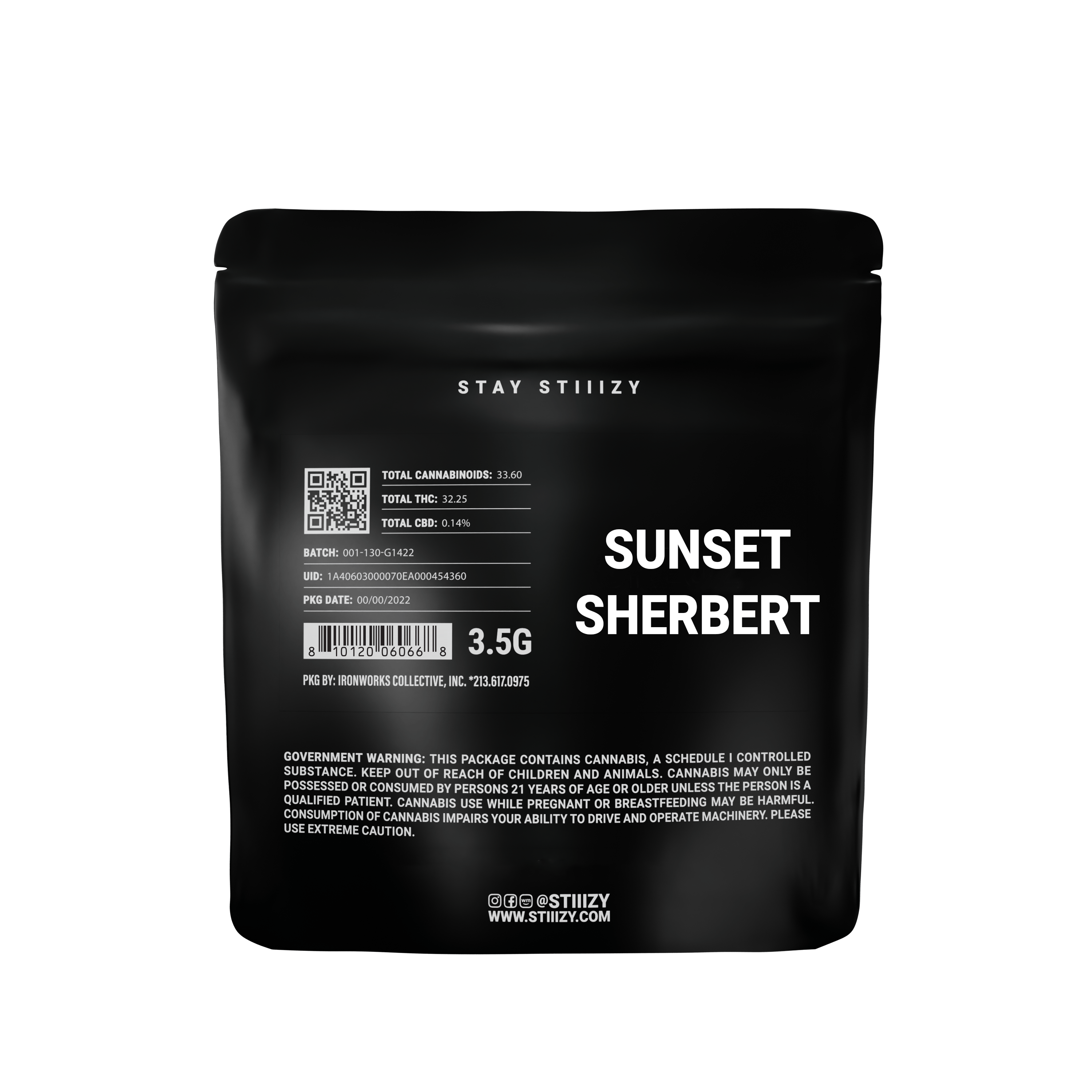 Photograph of product: Sunset Sherbert  - Indoor - 3.5g