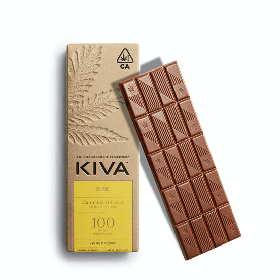 Photograph of product: Churro Milk Chocolate Bar - 100mg - 