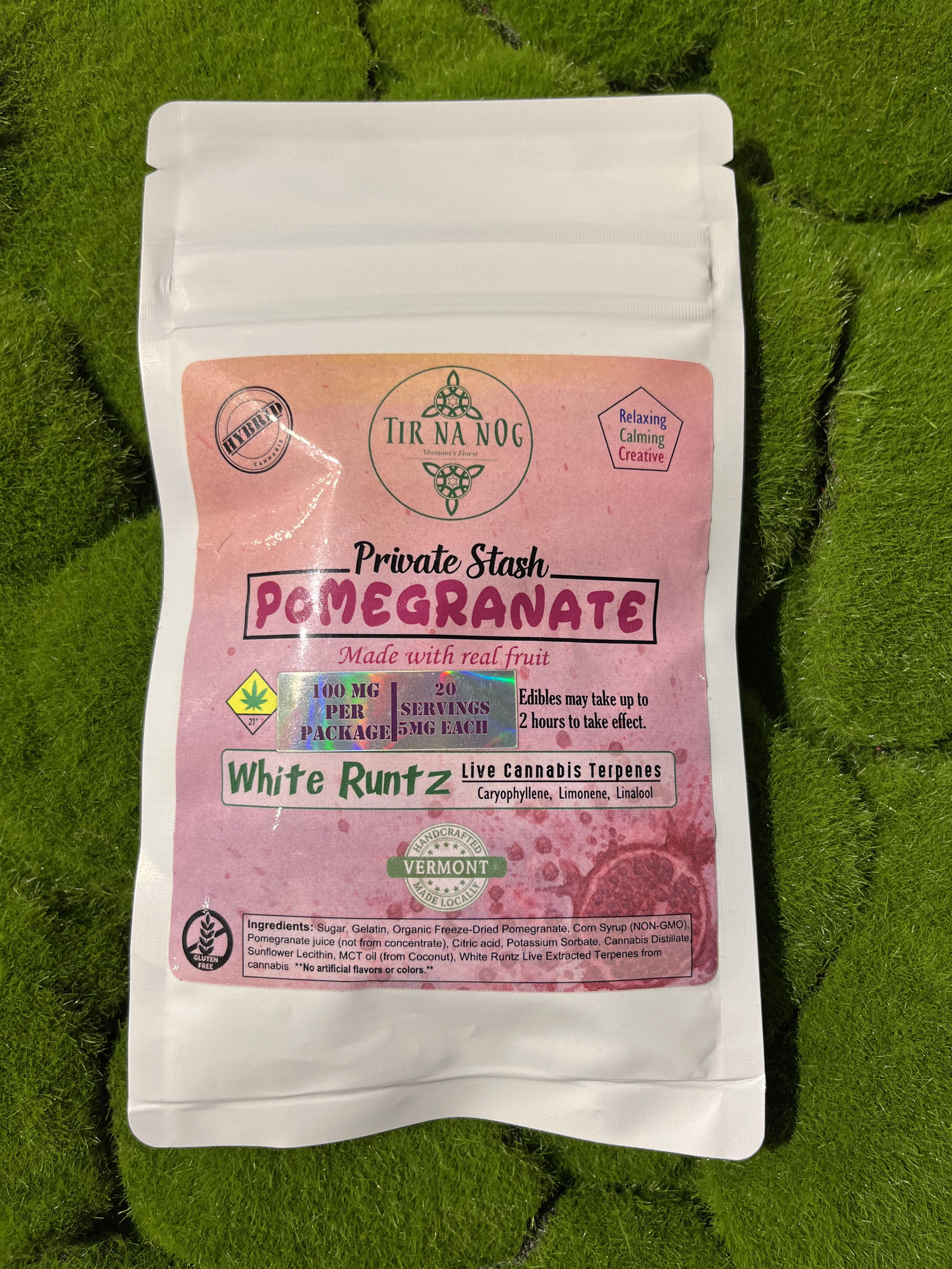 Photograph of product: 100mg Edible Pack | Pomegranate Hybrid Gummies | Tir Na nOg