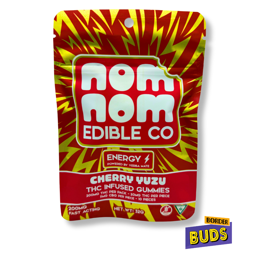 Photograph of product: Cherry Yuzu | Nom Nom | 200mg | Energy Gummies