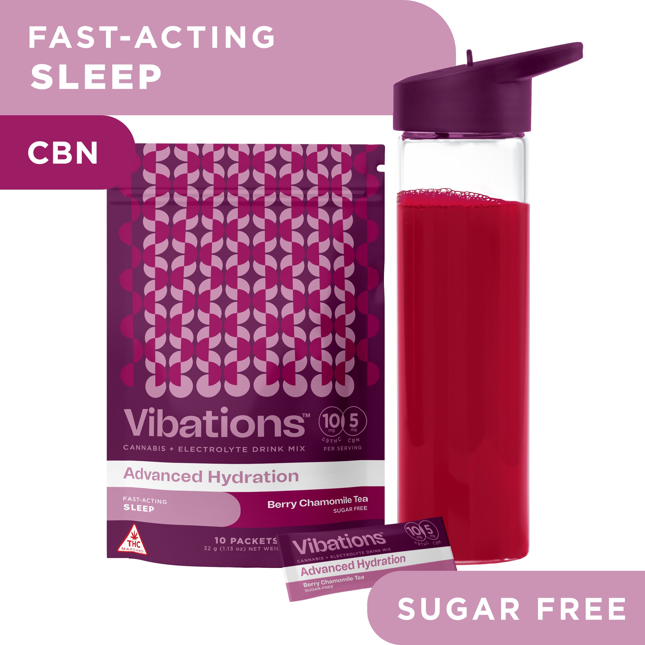 Photograph of product: Berry Chamomile Tea CBN Powder Mix (1:1 CBN:TH-oui) (TAX INCLUDED)