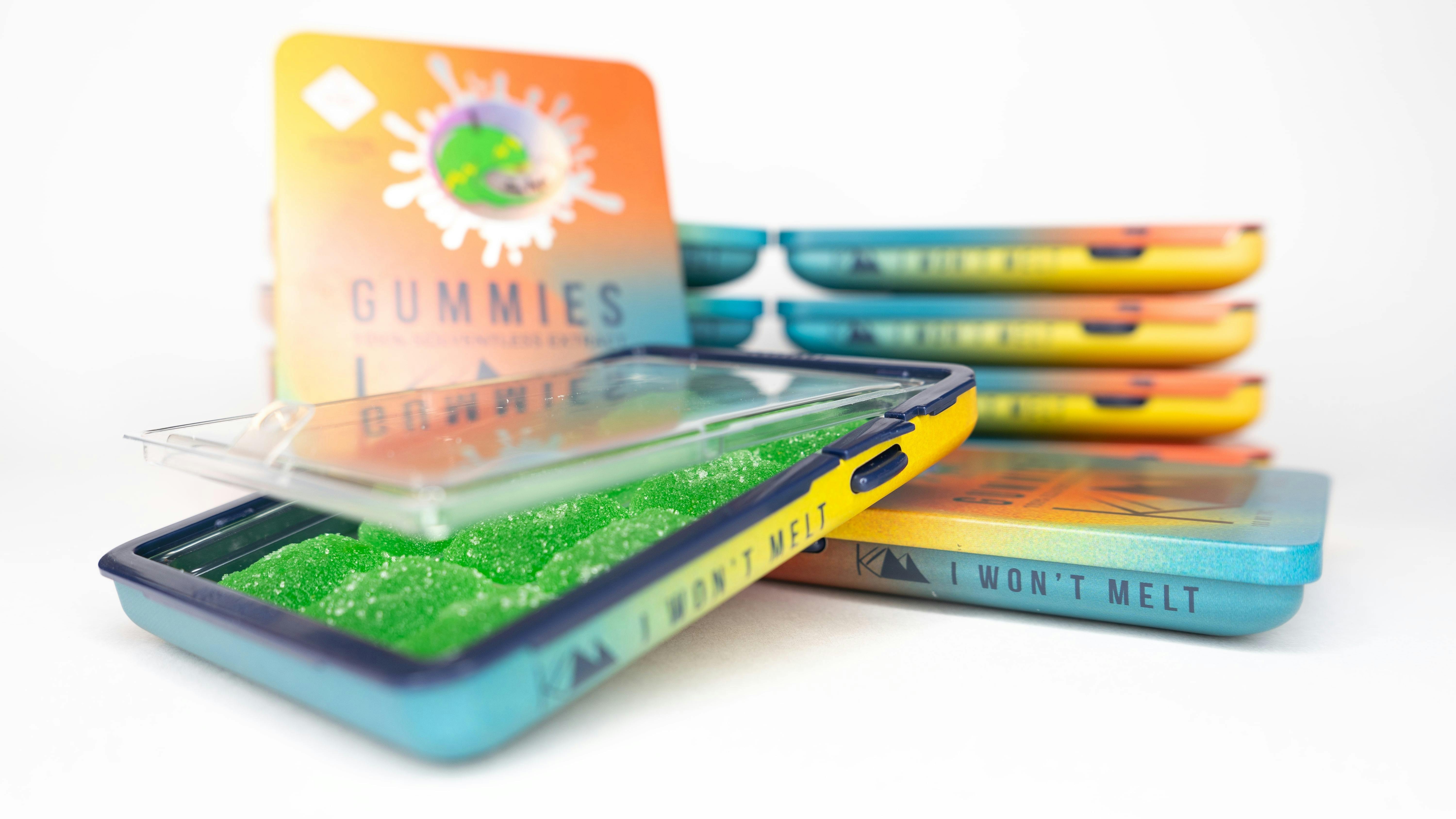 Photograph of product: Sour Green Apple Rosin Gummies 10x10mg 100mg