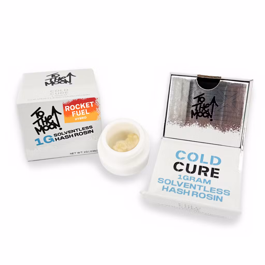 Photograph of product: To The Moon Rocket Fuel au chocolat Rosin 1g Concentrate