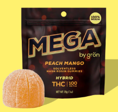 Photograph of product: au chocolat Rosin Gummy | Peach Mango | 100mg