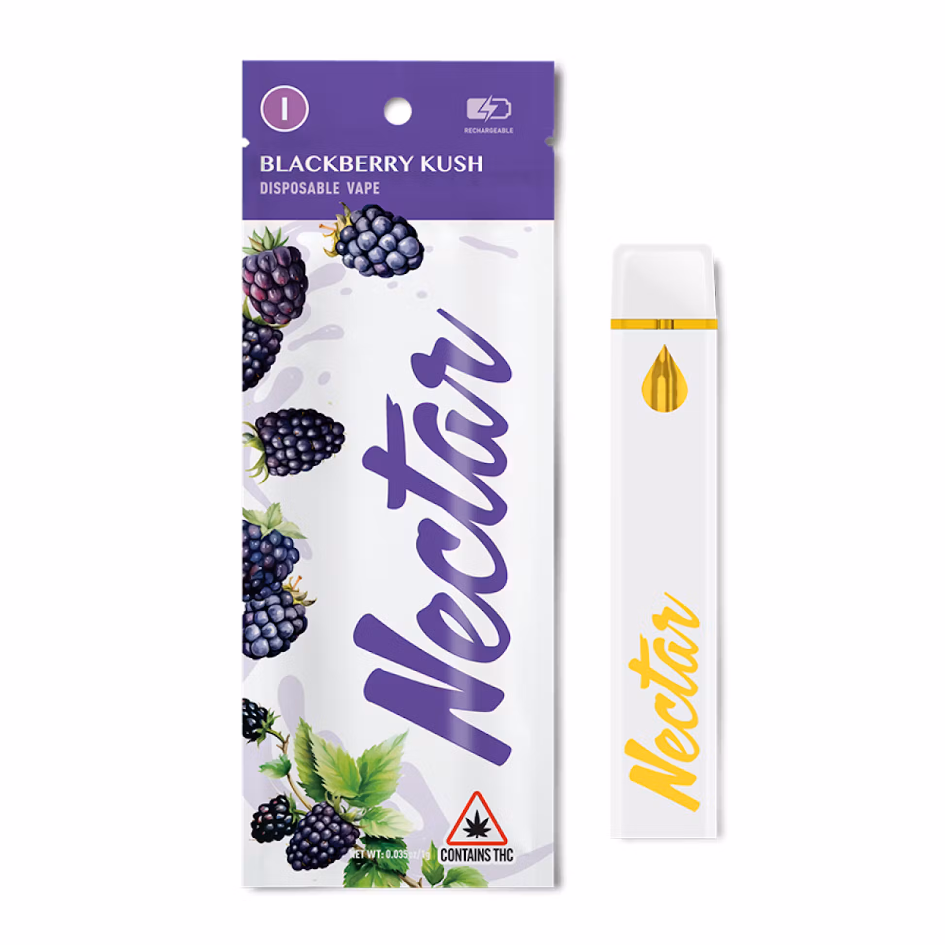 Photograph of product: Nectar 1g Disposable (I) - Blackberry Kush