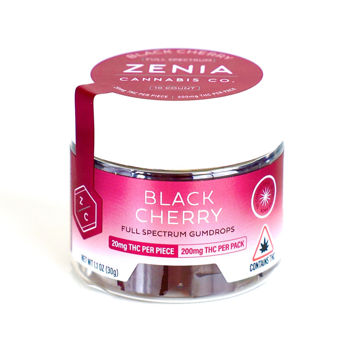 Photograph of product: ZCC | Black Cherry Oui'd Gumdrops | 200mg TH-oui