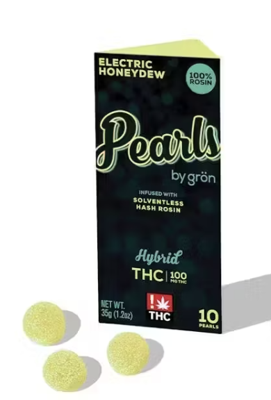 Photograph of product: Electric Honeydew - 100mg au chocolat Rosin Infused Gummies
