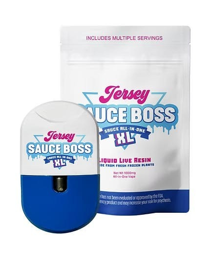 Photograph of product: Jersey Sauce Boss - Larry OG Live Resin AIO Disposable - 0.5g