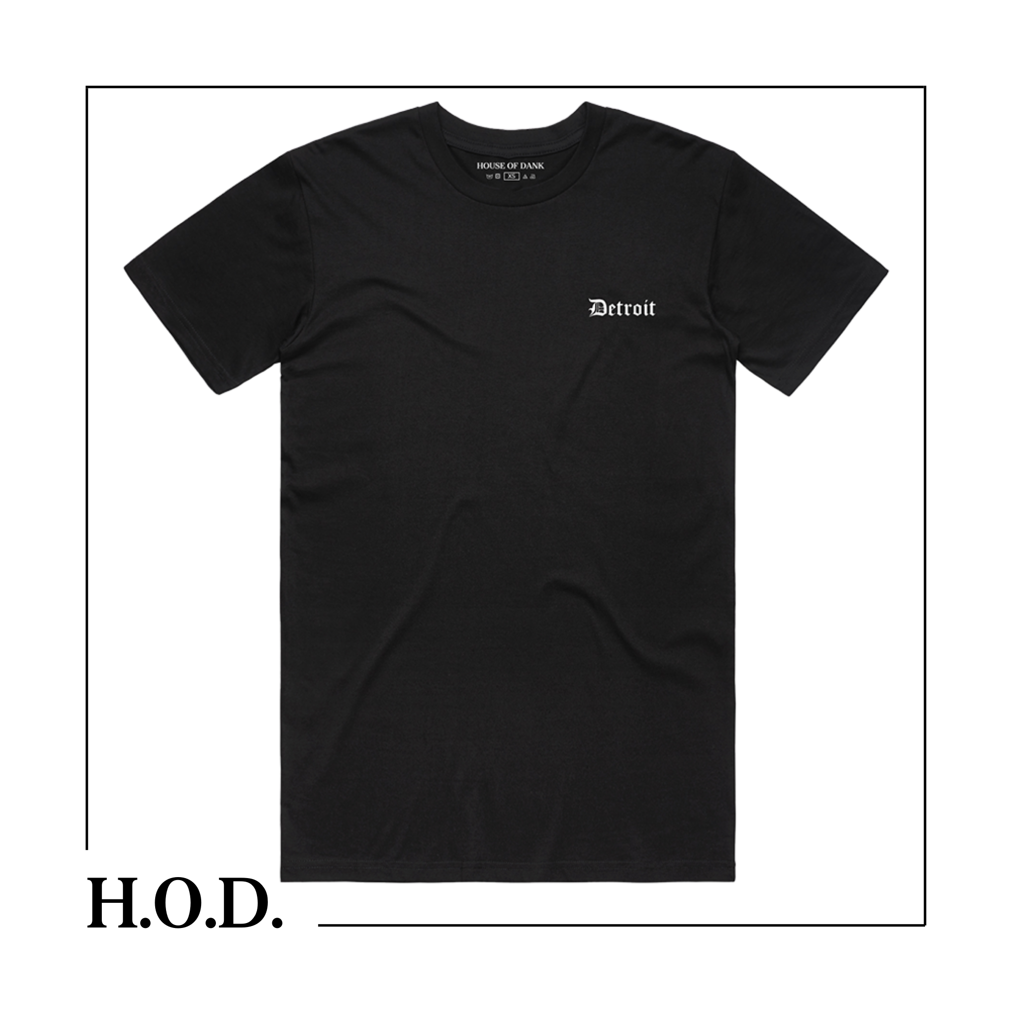 Photograph of product: H.O.D. Detroit OG House Code Black Short Sleeve Tee L