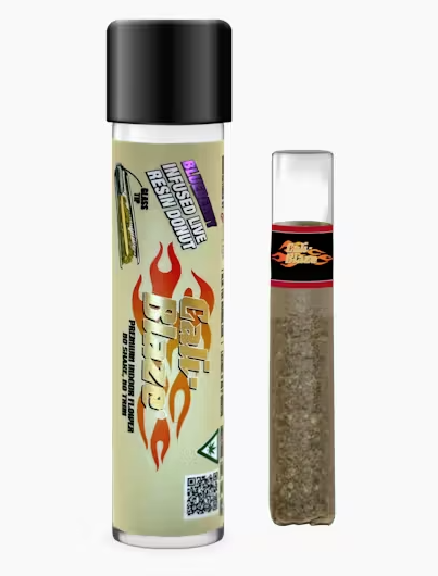 Photograph of product: Cali Blaze | Blueberry Donut Live Resin Infused