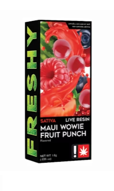 Photograph of product: Cartridge - 1g Flavored Freshy Live Resin - Maui Wowie Fruit Punch