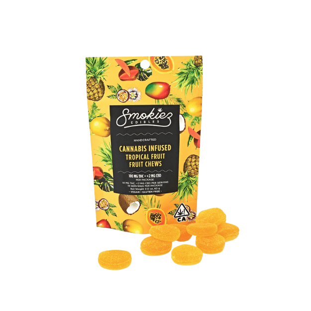 Photograph of product: TROPICAL FRUIT CHEWS (2:1 TH-oui:TH-ouiV)
